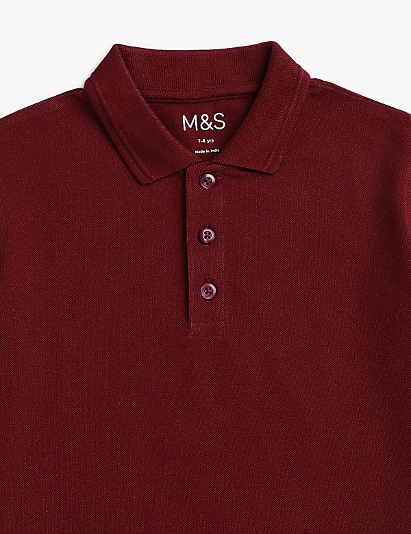 Pure Cotton Solid Polo T-Shirt
