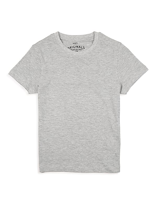 Pack of 5 Pure Cotton Crew Neck T-shirt