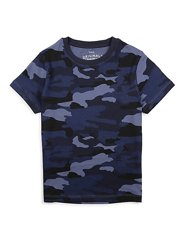 Pack of 5 Pure Cotton Crew Neck T-shirt