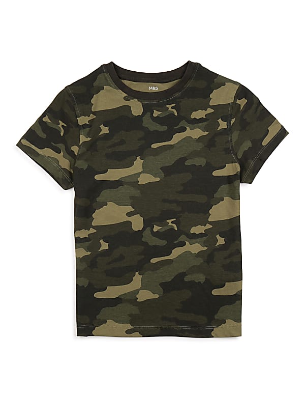 Pack of 5 Pure Cotton Crew Neck T-shirt
