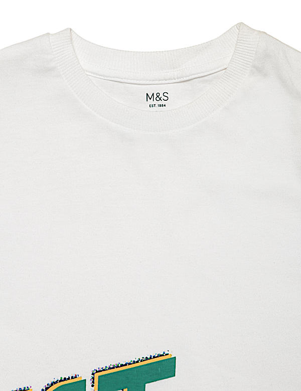 Pure Cotton Printed Round Neck T-Shirt