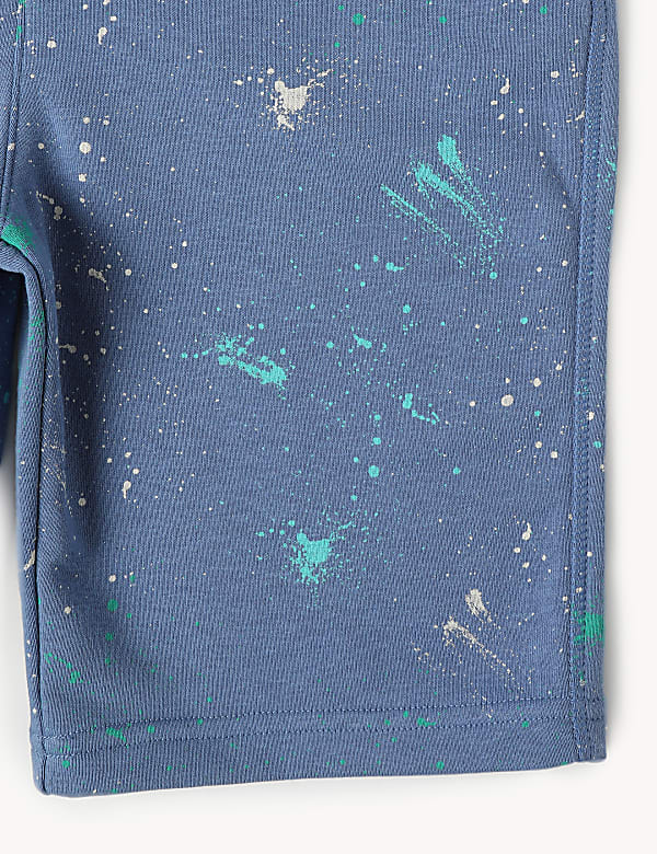 Cotton Mix Regular Fit Printed Shorts