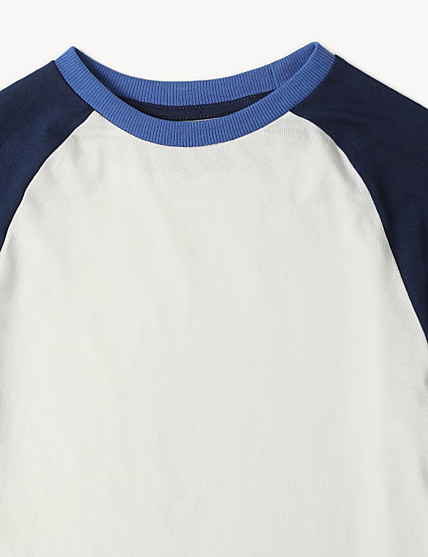 Pure Cotton Colorblocked Round Neck Top