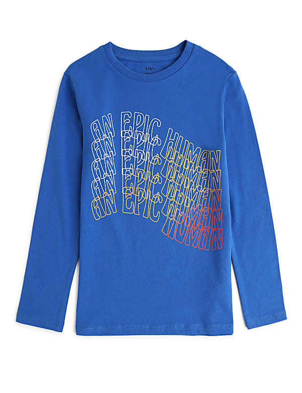 Pure Cotton Printed Crew Neck T-shirt