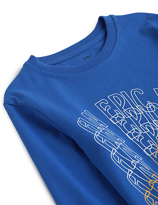 Pure Cotton Printed Crew Neck T-shirt