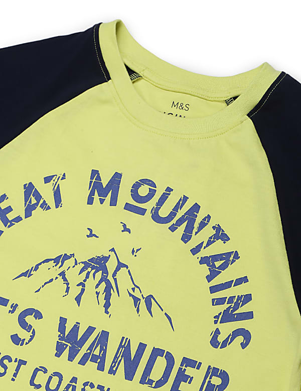 Pure Cotton Printed Crew Neck T-Shirt