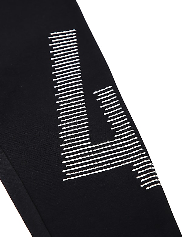 Cotton Mix Embroidered Regular Fit Joggers