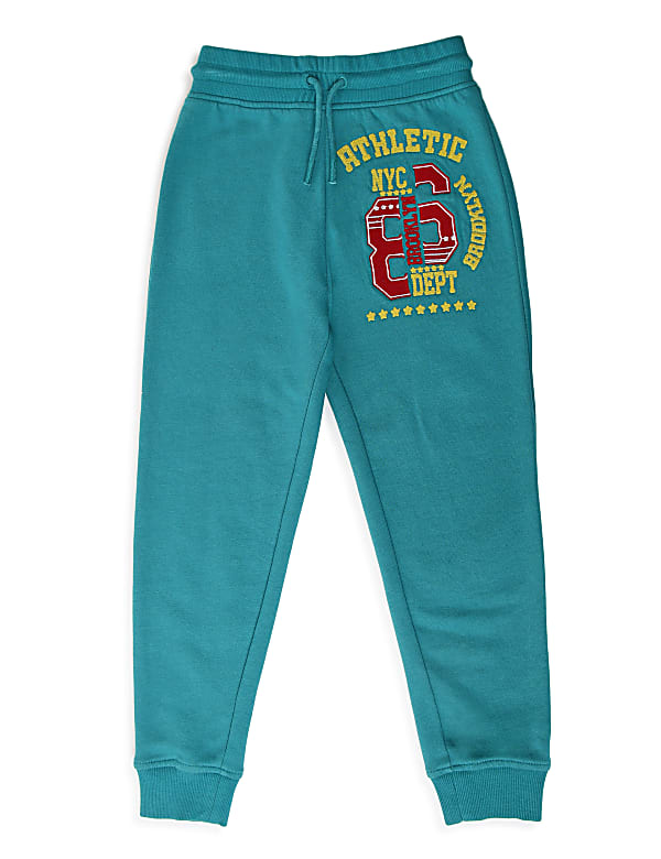 Cotton Mix Embroidered Regular Fit Joggers