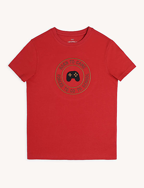 Pure Cotton Printed Round Neck T-Shirt