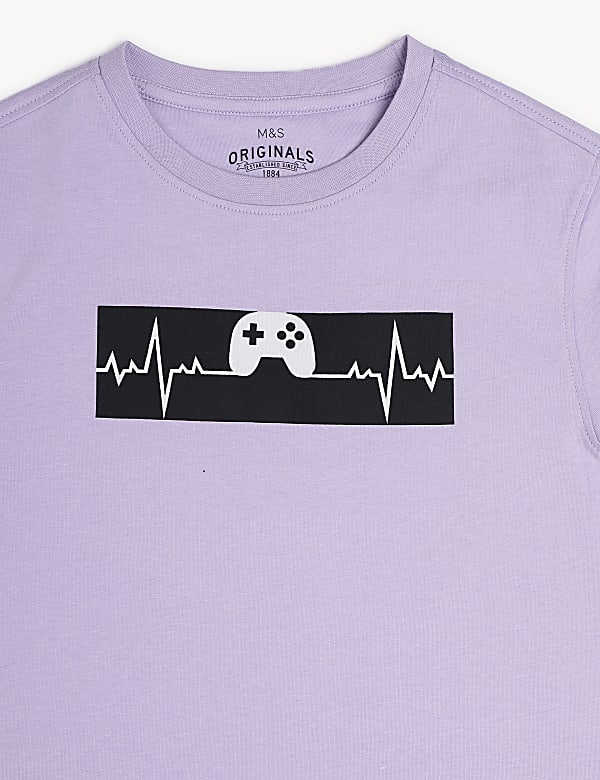 Pure Cotton Printed Round Neck T-Shirt