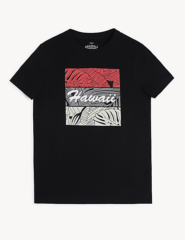 Pure Cotton Printed Round Neck T-Shirt
