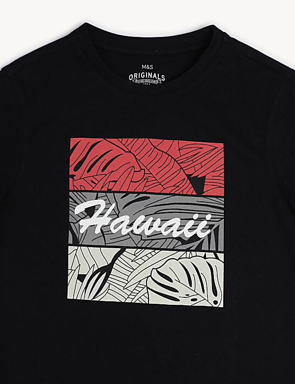 Pure Cotton Printed Round Neck T-Shirt
