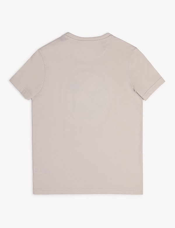 Pure Cotton Embroidered Round Neck T-Shirt