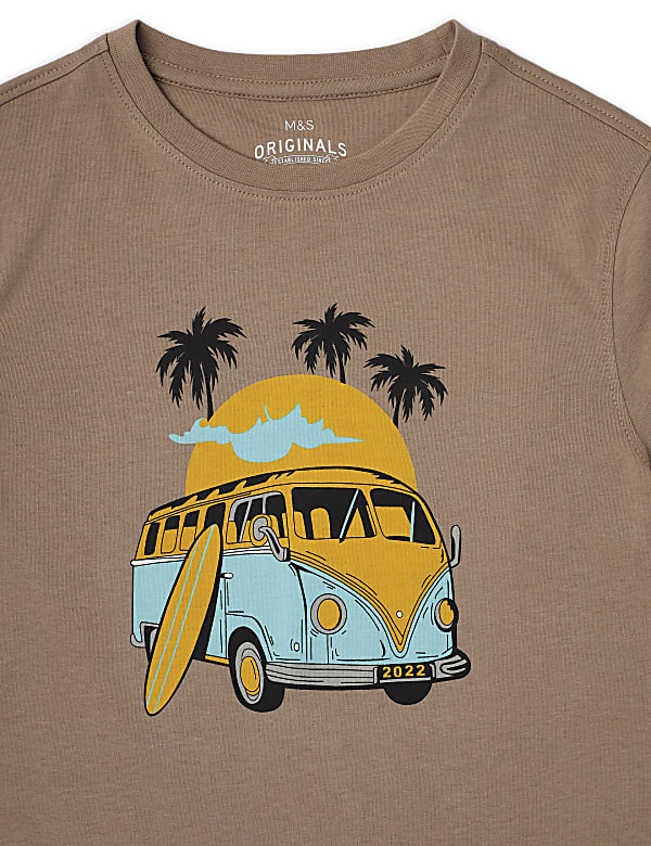 Pure Cotton Printed Round Neck T-Shirt
