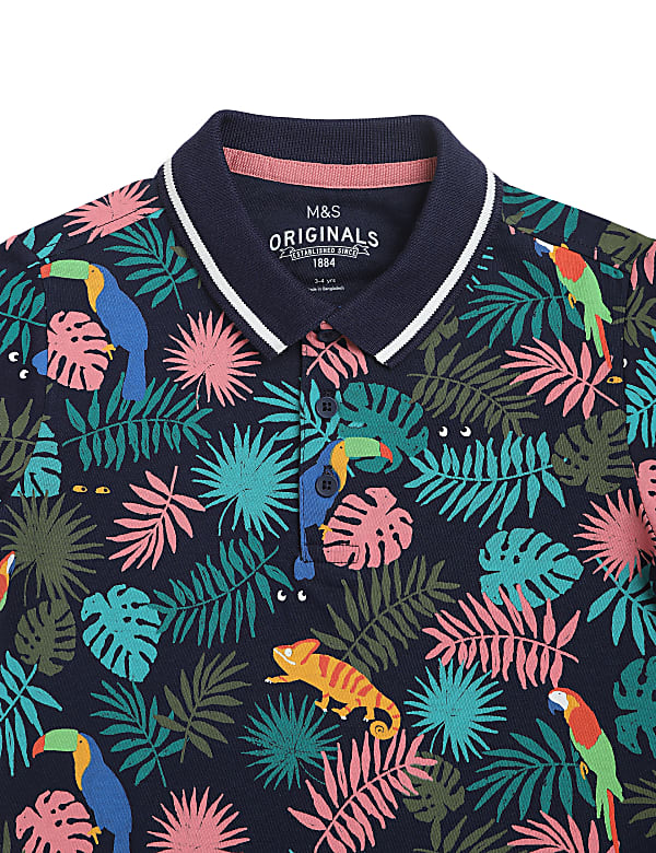 Pure Cotton Printed Collar Neck T-Shirt