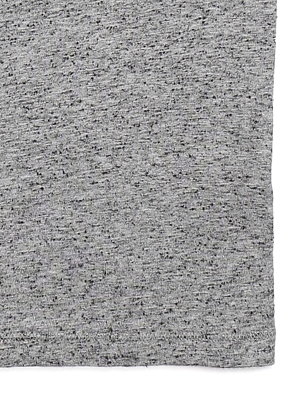 Viscose Mix Self Design Crew Neck T-shirt