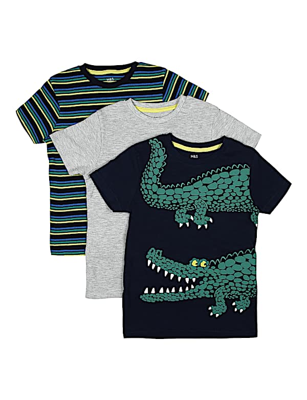 SS Crocodile 3pk Tee (2-7 Yrs)