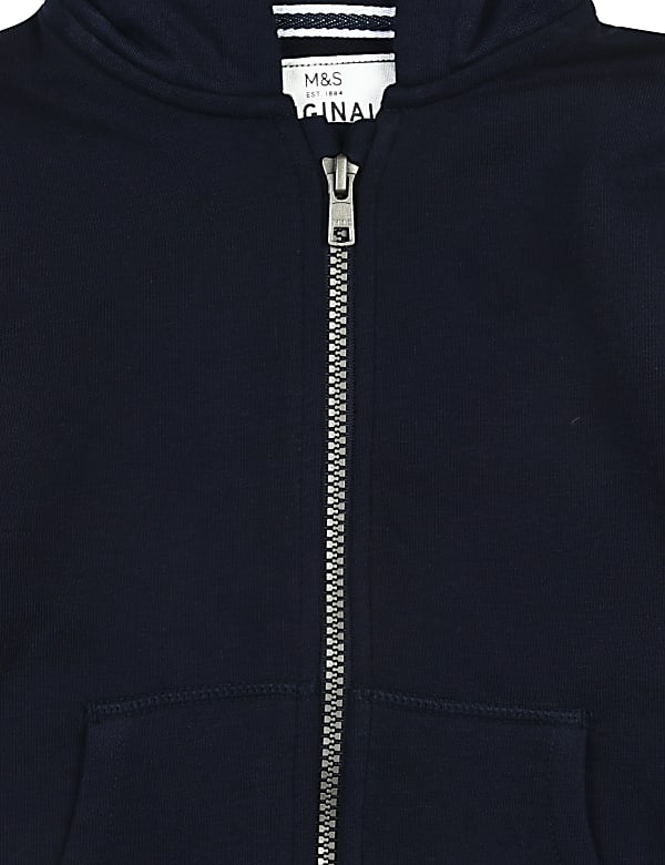 Cotton Mix Plain Hooded Neck Sweatshirt