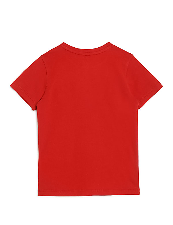 Pure Cotton Applique Crew Neck T-shirt