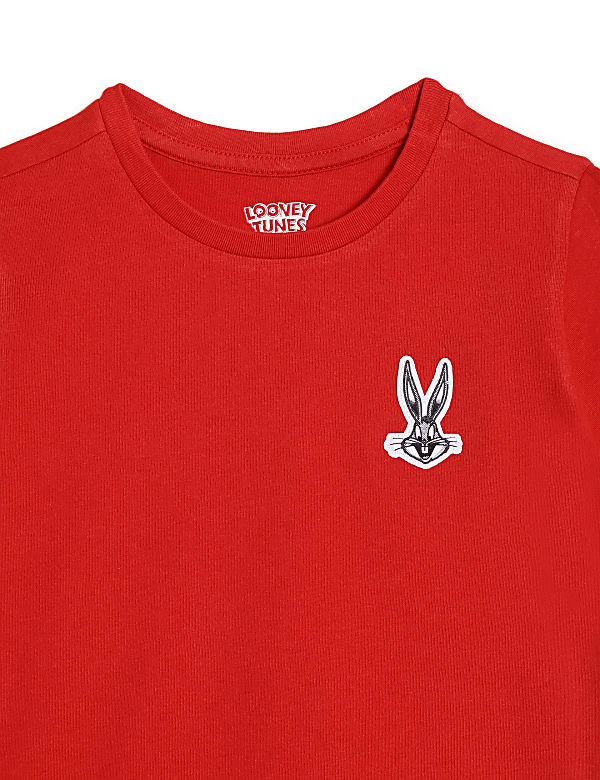 Pure Cotton Applique Crew Neck T-shirt