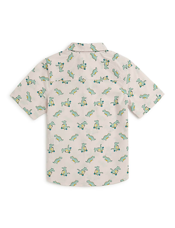 Pure Cotton Printed Spread Collar Shirt