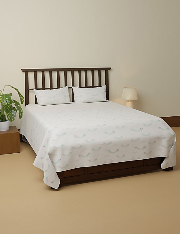 Pure Cotton Printed Single Bedsheet Set
