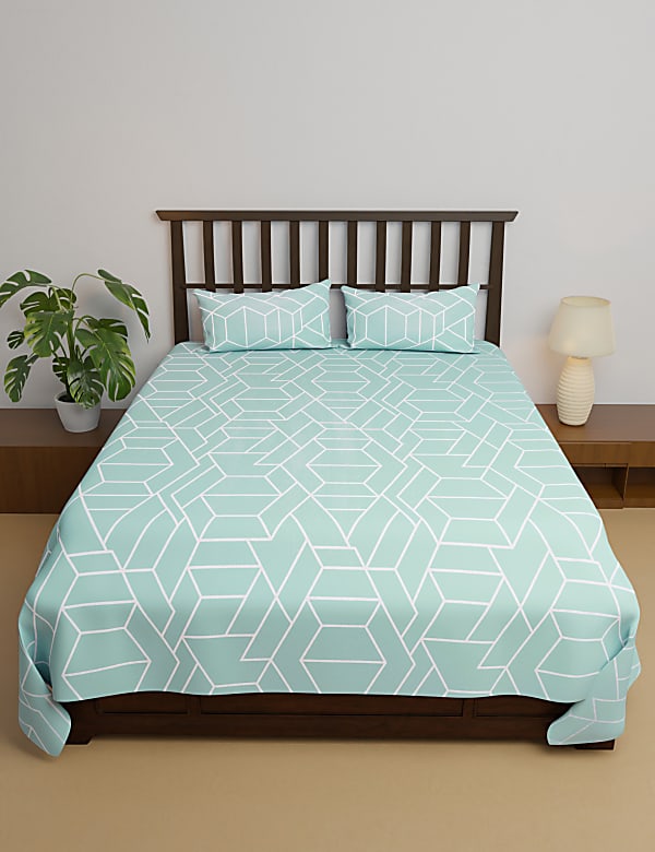 Cotton Mix Printed King Size Bedsheet Set