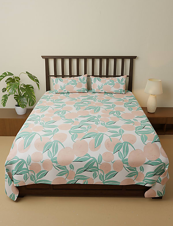 Cotton Mix Printed Double Bedsheet Set