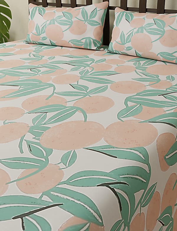Cotton Mix Printed Double Bedsheet Set