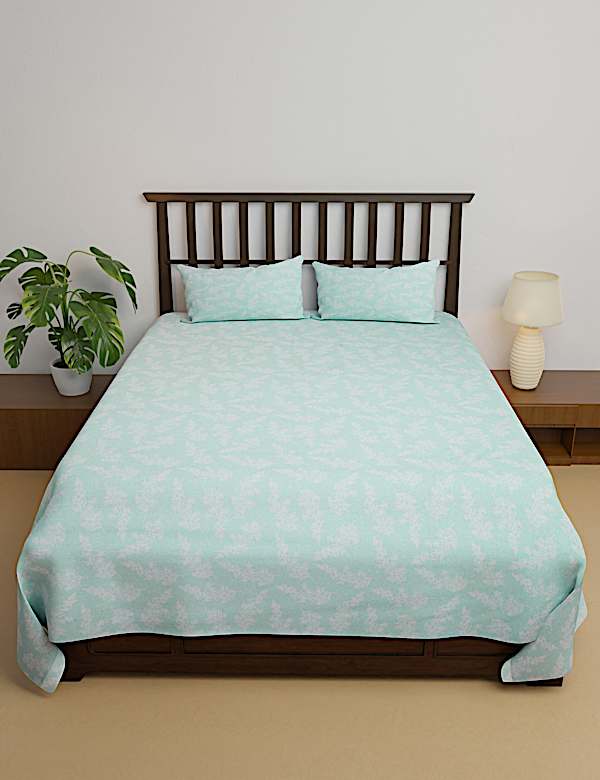 Cotton Mix Printed King Size Bedsheet Set