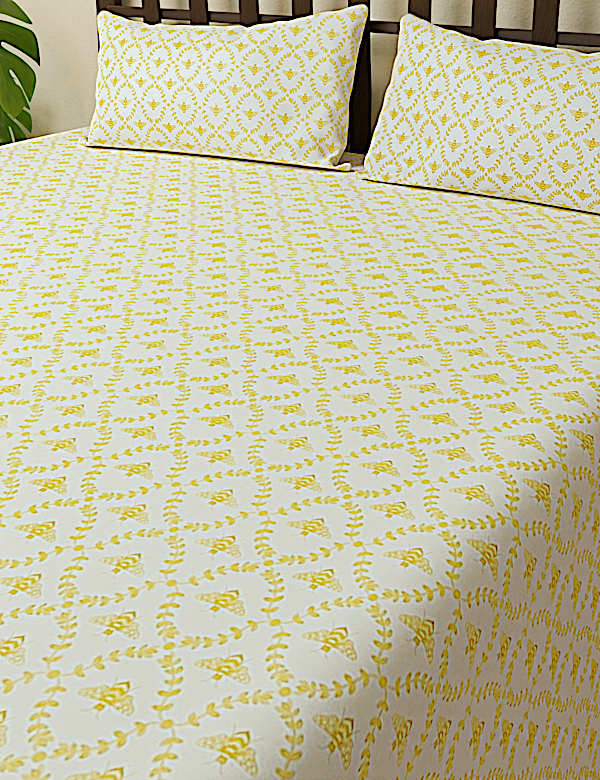 Cotton Mix Printed Super King Bedsheet Set