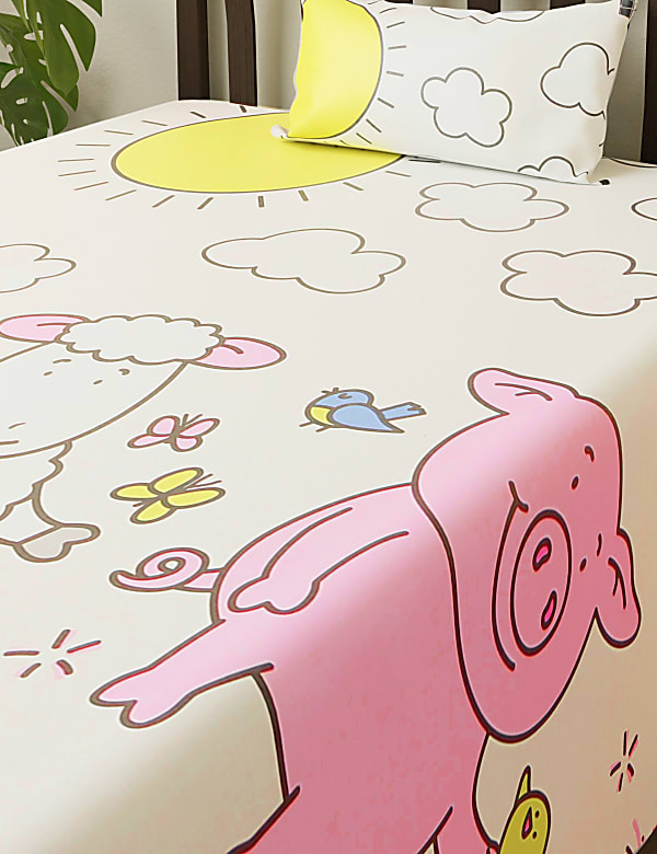 Cotton Mix Printed Single Bedsheet Set