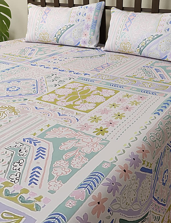 Pure Cotton Printed King Size Bedsheet Set