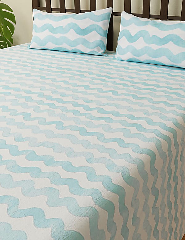 Cotton Mix Printed Super King Bedsheet Set