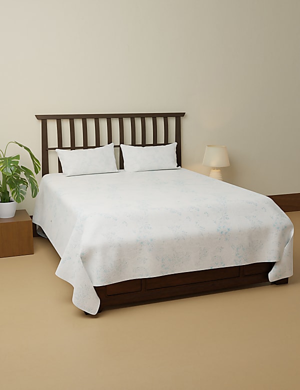 Pure Cotton Printed King Size Bedsheet Set