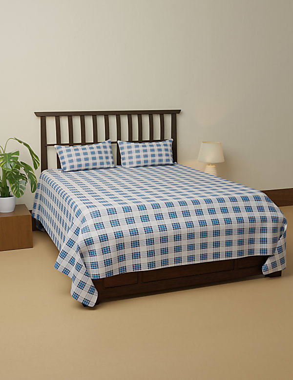 Pure Cotton Printed King Size Bedsheet Set