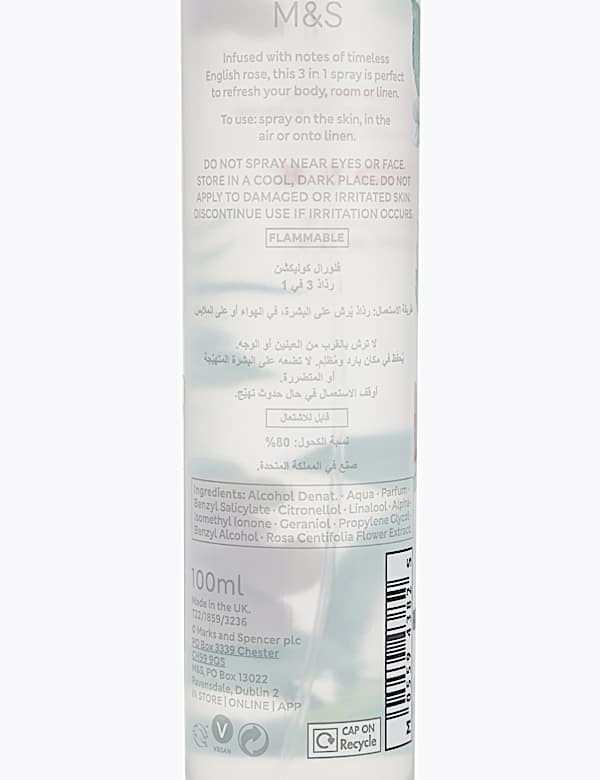 Rose 3-in-1 Body Spray 100ml