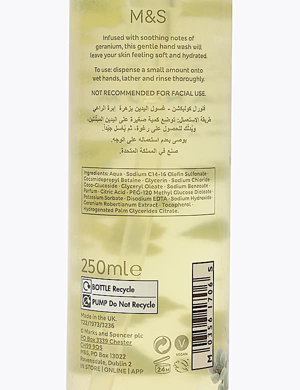 Geranium Hand Wash 250ml