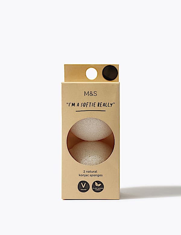 Pack of 2 Natural Konjac Sponges