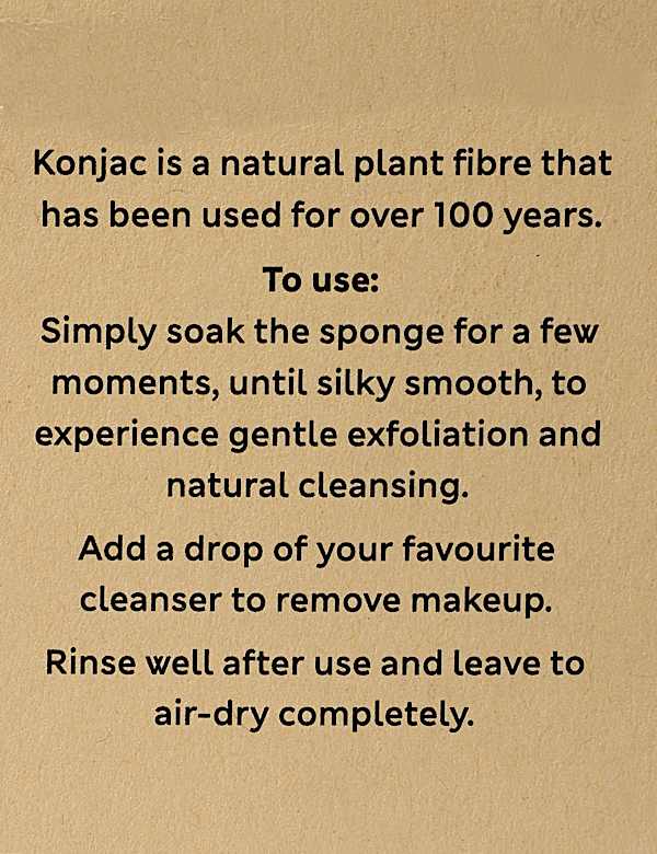 Pack of 2 Natural Konjac Sponges