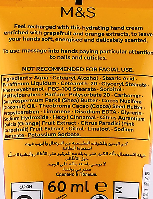 Recharge Pink Grapefruit &Orange Hand Cream