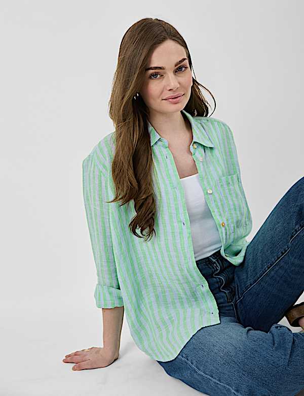 Pure Linen Striped Shirt