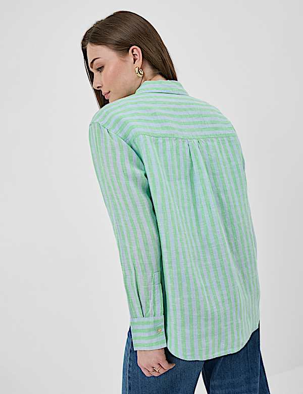 Pure Linen Striped Shirt