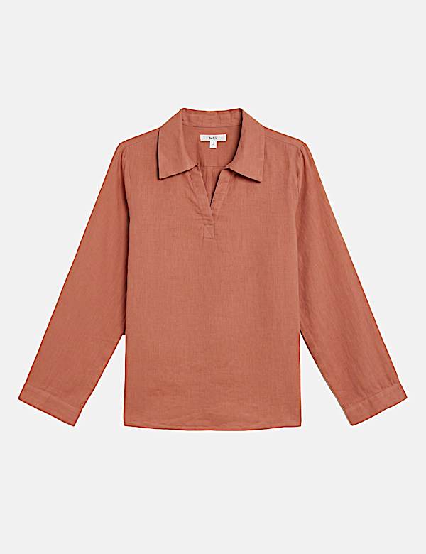 Linen Rich Longline Tunic Shirt