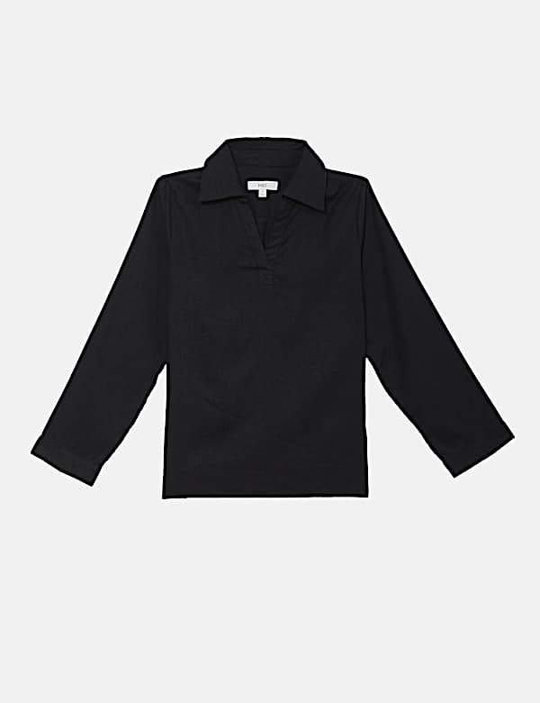 Linen Rich Longline Tunic Shirt