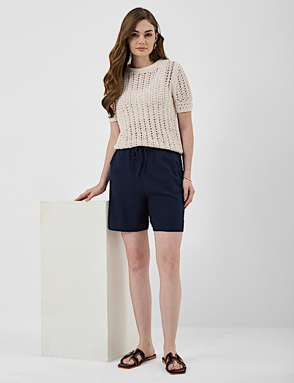 Linen Rich Drawstring Shorts