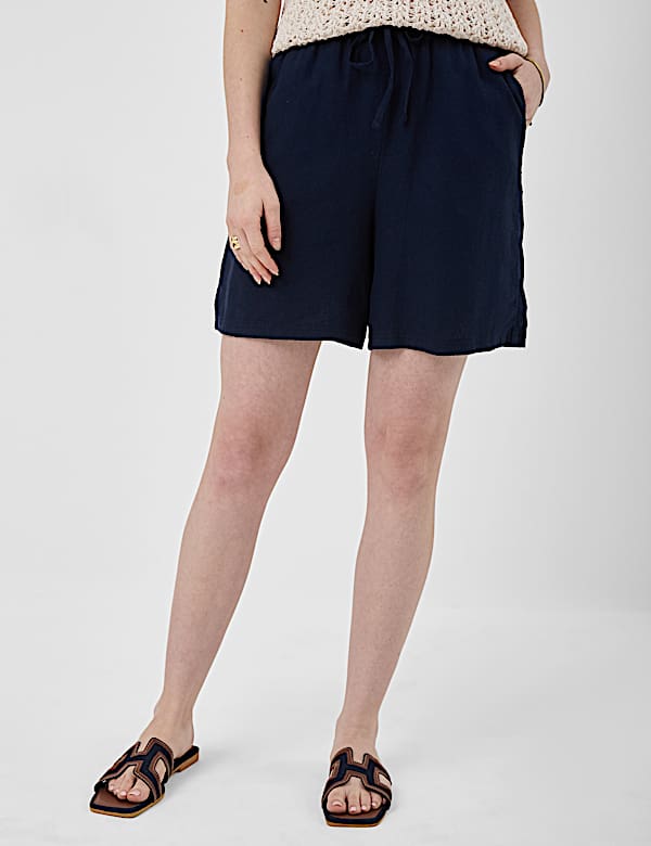 Linen Rich Drawstring Shorts