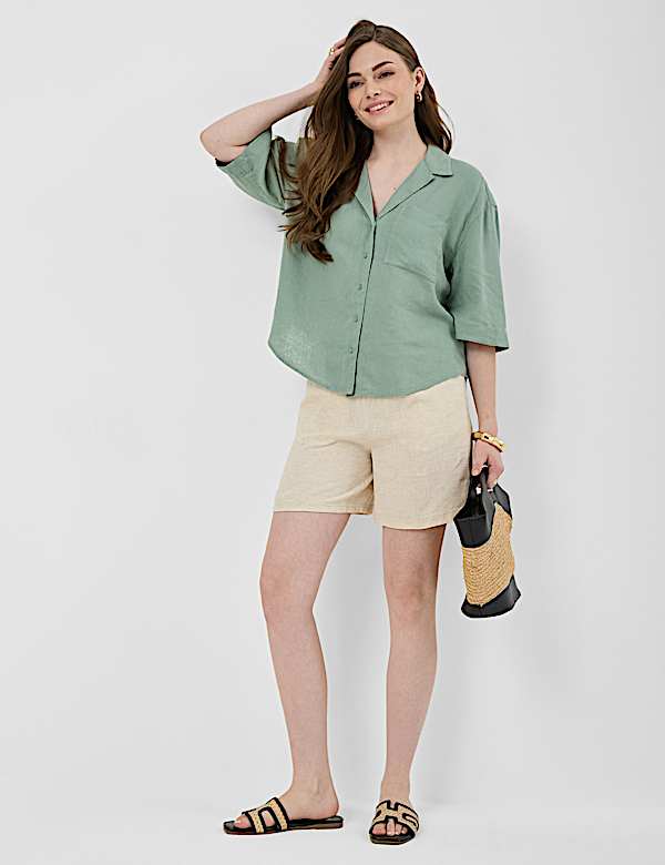Linen Rich Drawstring Shorts