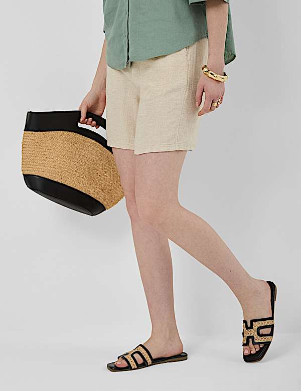Linen Rich Drawstring Shorts