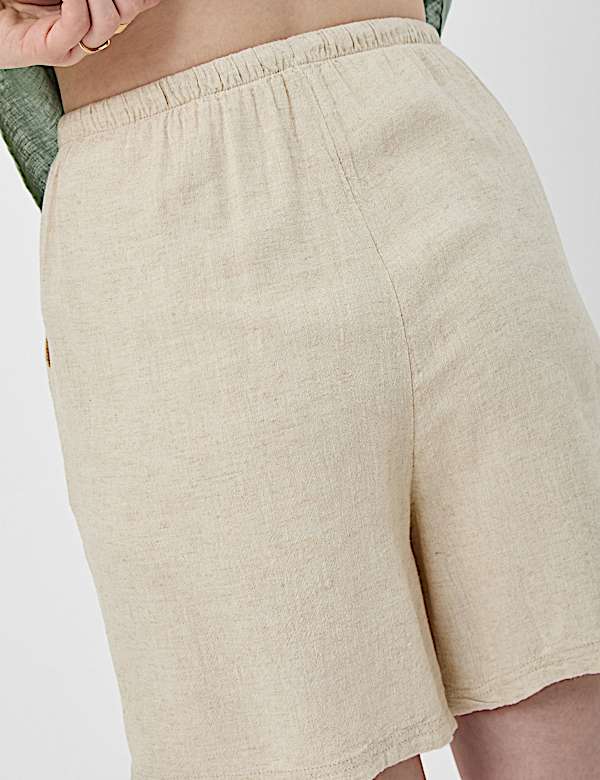 Linen Rich Drawstring Shorts